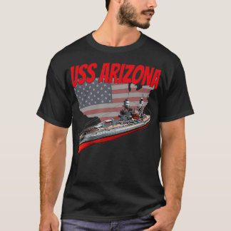 Camiseta WW2 Battleship USS Arizona BB39 World War 2 Ship M