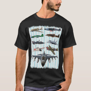 Camiseta WW2 Planes Warbirds P51 Mustang Spitfire Messersch