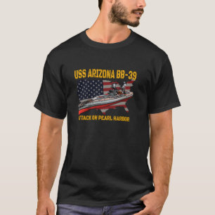 Camiseta WW2 Warship Pearl Harbor Memory USS Arizona BB 39