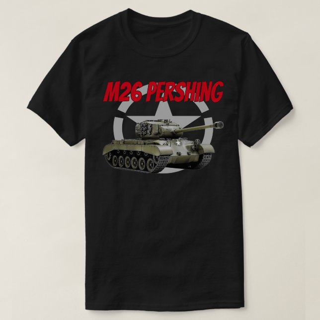 Camiseta WW2 y guerra coreana estadounidenses M26 Pershing  (Diseño del anverso)