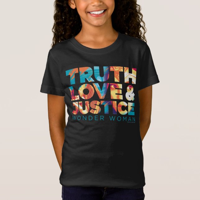 Camiseta WW84 | Truth Love & Justice Wonder Woman Cutout (Anverso)