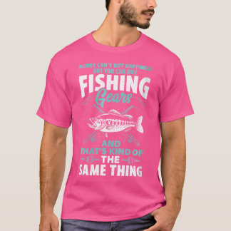 Camiseta WW Compró Más Gear Pescador Fish Rod Angler Fi