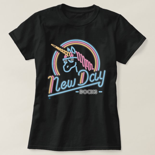 Camiseta WWE New Day Neon Unicorn 837 (Diseño del anverso)