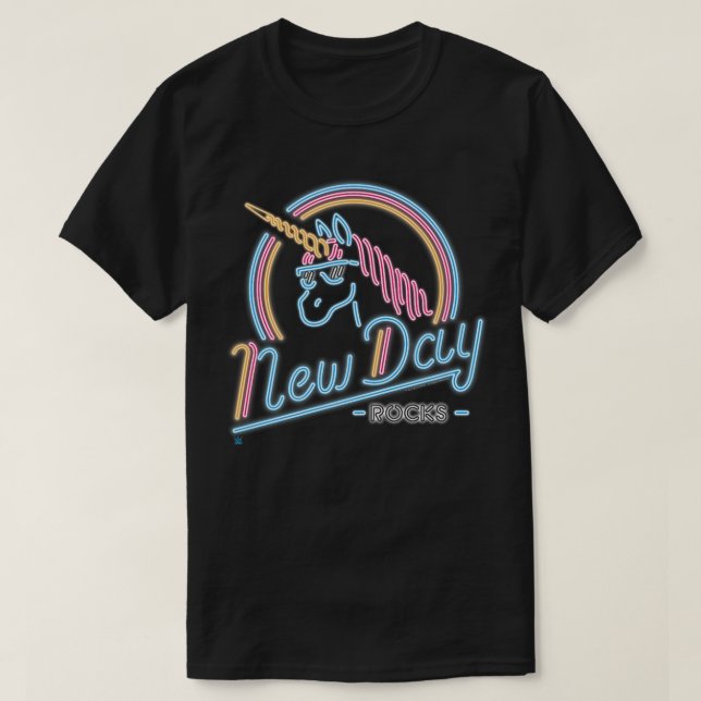 Camiseta WWE New Day Neon Unicorn 837 (Diseño del anverso)