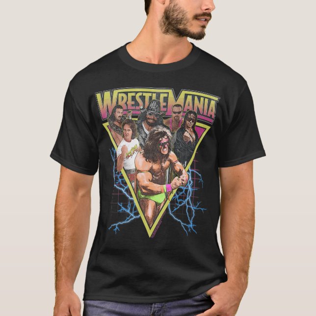 Camiseta WWE WF Wrestlemania Inspiró Unisex Tee de tinte (Anverso)