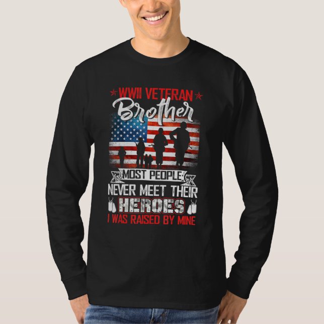 Camiseta Wwii Hermano Veterano La Mayoría De La Gente Nunca (Anverso)