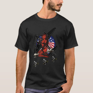Camiseta WWII Nose Art Bomber Devil Chica Retro B17 Vintage