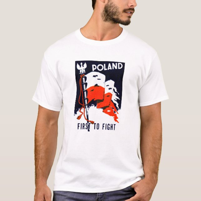 Camiseta WWII Polonia, primero luchar el poster (Anverso)