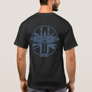 Camiseta WWII Spitfire RAF 021 Azul mediterráneo oscuro