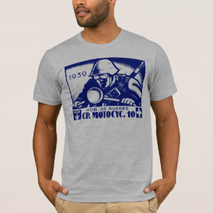 Camiseta WWII Swiss Motorcycle Company, azul