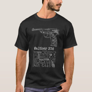 Camiseta Wwii Walther P38 Antique Para Colector De Armas