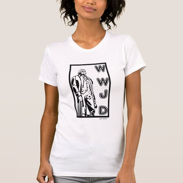 Camiseta WWJD - Árbol de la cita de la libertad (Anverso)