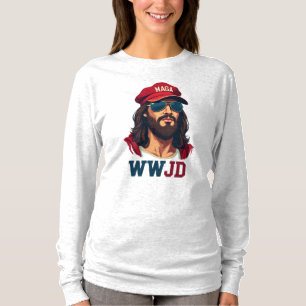 Camiseta WWJD - Jesús republicano en Gorra MAGA