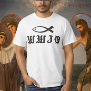 Camiseta WWJD   ¿Qué Haría Jesús? Inspirado en la amabilida