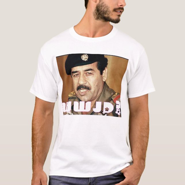 Camiseta ¿WWJD sobre Saddam? (Anverso)