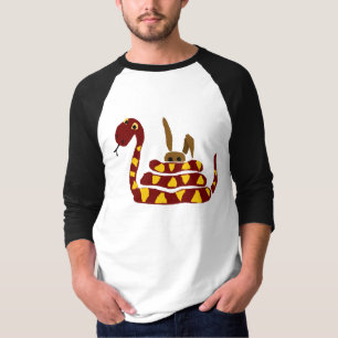 Camiseta WX- serpiente divertida que exprime el dibujo