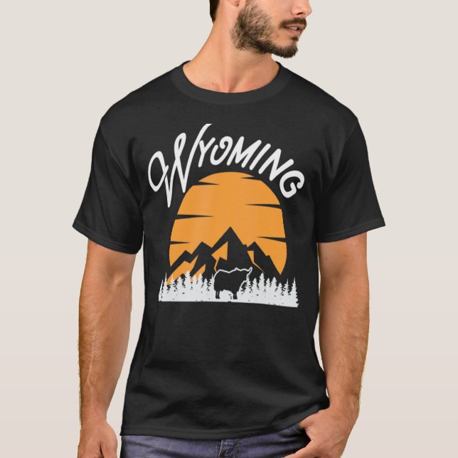 Camiseta Wy Mountains State Wildlife Retro Wyoming U S Moun (Anverso)