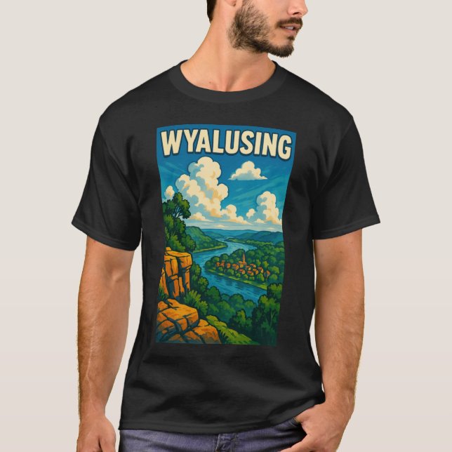 Camiseta Wyalusing River Vista Wisconsins Overlook of Natur (Anverso)