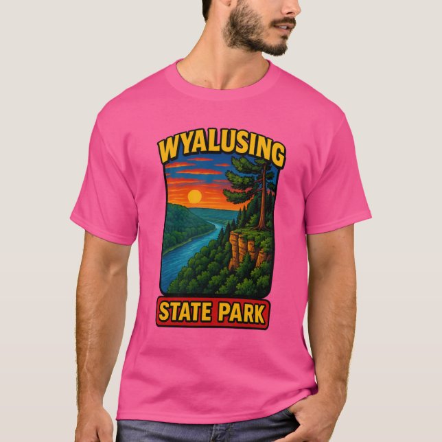 Camiseta Wyalusing State Park Wisconsin Sunset Overlook Mis (Anverso)