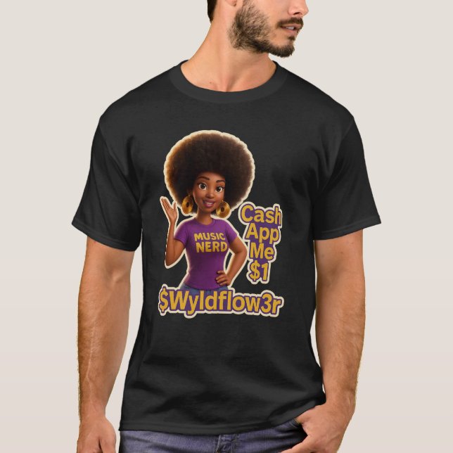 Camiseta Wyldflow3r "App Me $1" | Funky Retro (Anverso)
