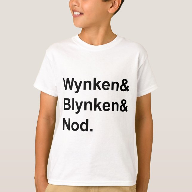 Camiseta Wynken Blynken & Nod | Cuento de dormir Zapato de  (Anverso)