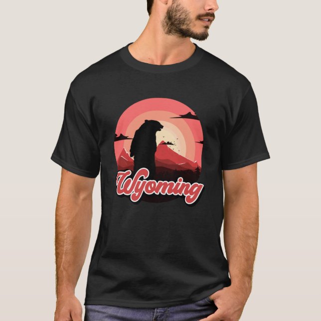 Camiseta Wyoming Bears Senderismo Mochila Vacaciones Mundo  (Anverso)