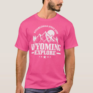 Camiseta Wyoming Est. 1890 Explore las montañas de la época