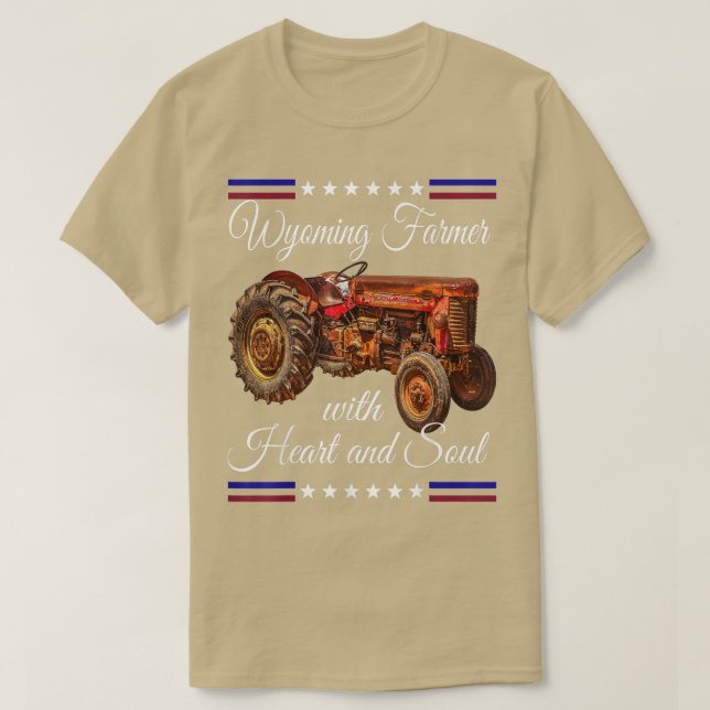 Camiseta Wyoming Farmer Retro  (Diseño del anverso)
