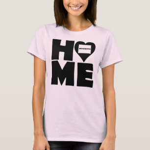 Camiseta Wyoming Home Heart State Tees T-Shirt