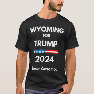 Camiseta Wyoming Por Trump Presidente Elección Republicano 