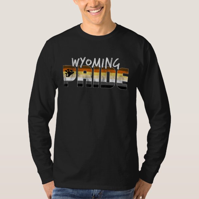 Camiseta Wyoming Pride Gay Bear Flag (Anverso)