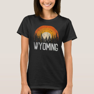 Camiseta Wyoming Retro Estilo Vintage de los años 80 Hombre