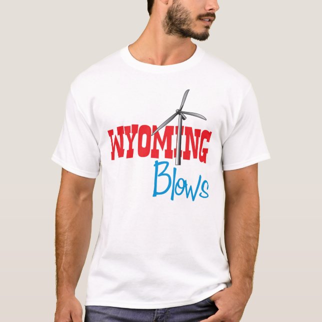 Camiseta Wyoming sopla el estilo 2 (Anverso)