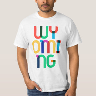 Camiseta Wyoming Vintage Retro Colorido Arte Pop 80