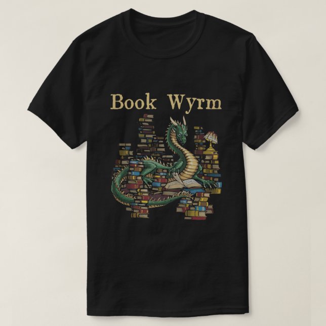 Camiseta WYRM DE LIBRO DE dragón (Diseño del anverso)
