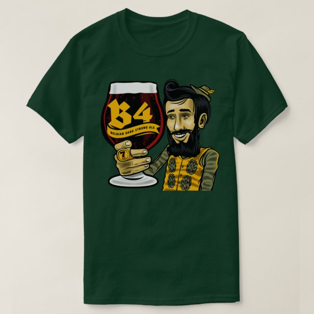 Camiseta x27B4x27 Ale fuerte oscuro belga t (Diseño del anverso)