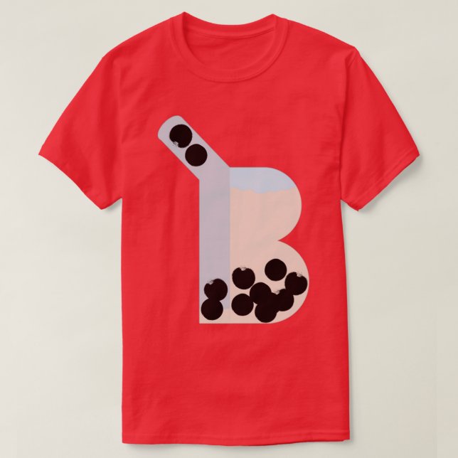 Camiseta x27Bx27 para té de leche Boba (Diseño del anverso)