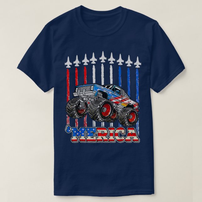 Camiseta x27Merica Monster Truck Gift Idea América Amantes (Diseño del anverso)
