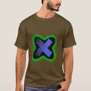 Camiseta X Geométrico Púrpura