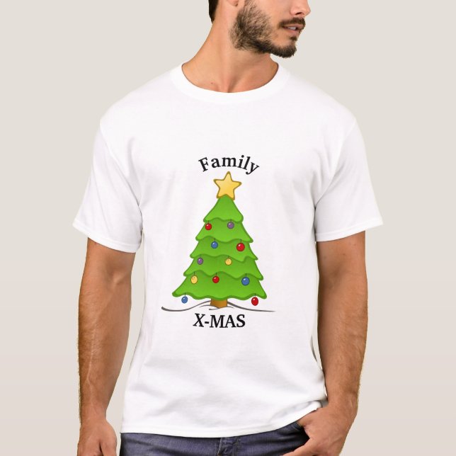 Camiseta X-mas familiares personalizados (Anverso)