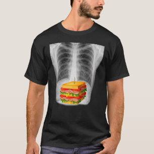 Camiseta X Ray Mostrando El Sándwich En Mi Estómago