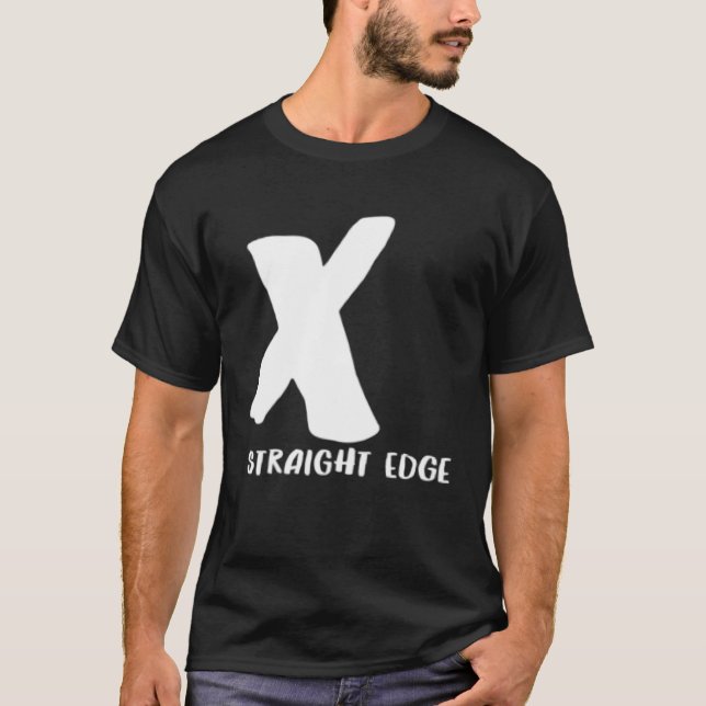 Camiseta X Straight Edge  Hardcore Punk Rock Stay Straight (Anverso)