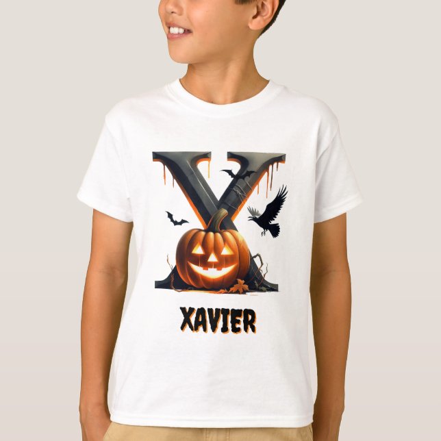 Camiseta X Truco inicial o trato de Halloween (Anverso)