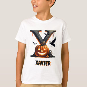 Camiseta X Truco o trato Halloween inicial
