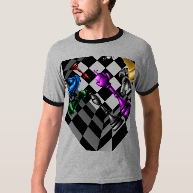Camiseta xadrez (Anverso)