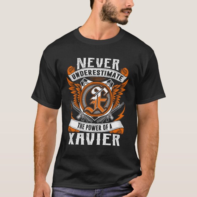 Camiseta Xavier - Nunca Subestimes Personalizado (Anverso)