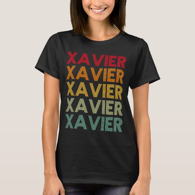 Camiseta Xavier Retro Nombre Humor Nickname (Anverso)