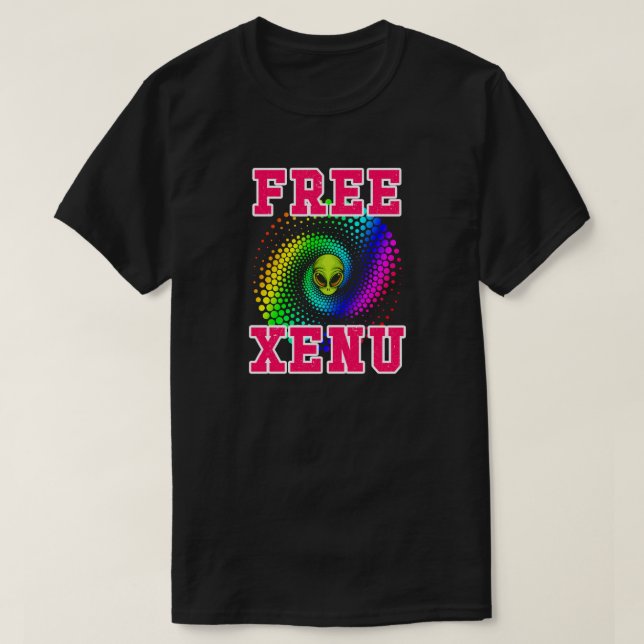 Camiseta Xenu libre espiral arcoiris divertida anticientolo (Diseño del anverso)