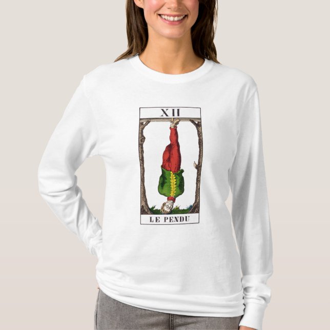 Camiseta XII el hombre colgado, carta de tarot (Anverso)
