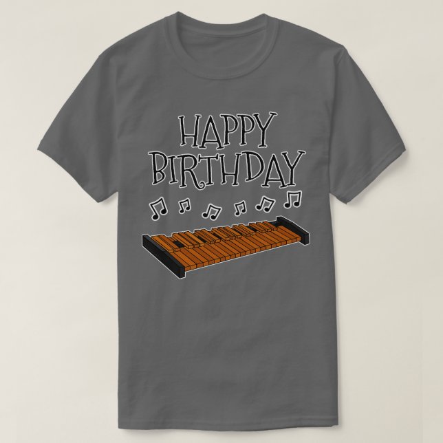 Camiseta Xilófono Feliz Cumpleaños Profesor Perco (Diseño del anverso)